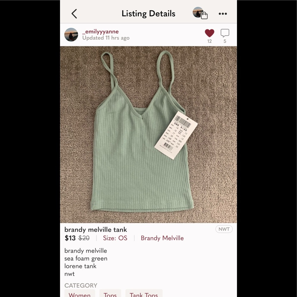 NWT $13 TANK